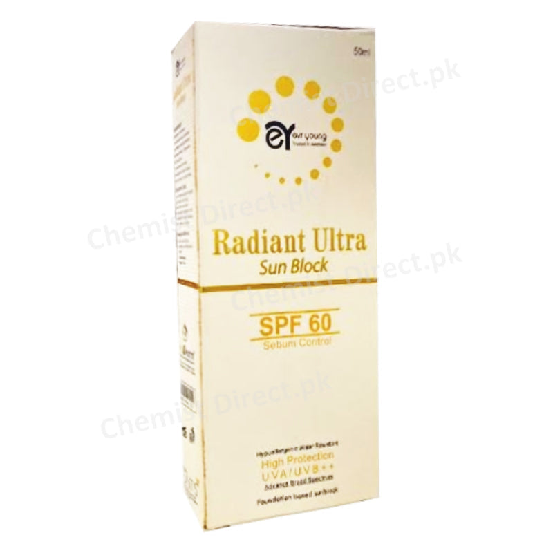 Radiant Ultra Sun Block Spf 60 40Ml Skin Care