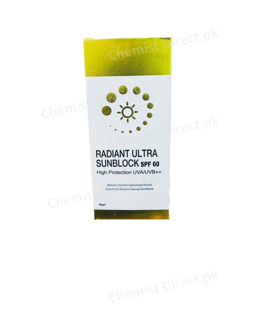 Radiant Ultra Sun Block Spf 60 40Ml Skin Care