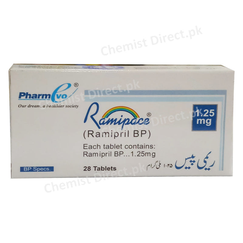 Ramipace 1.25mg Tablet Pharm Evo Pvt Ltd Anti Hypertensive Ramipril.