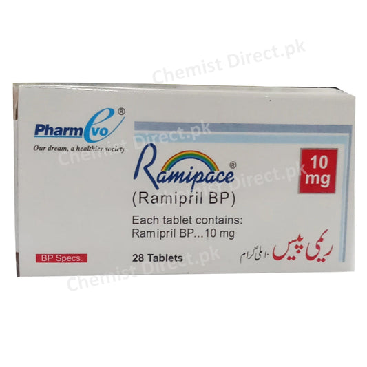 Ramipace 10mg Tablet Pharm Evo Pvt Ltd Anti Hypertensive Ramipri