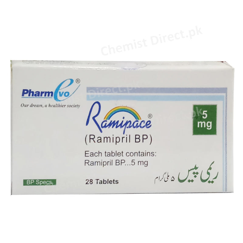 Ramipace 5mg Tablet PHARM EVO PVT LTD Anti Hypertensive Ramipril 