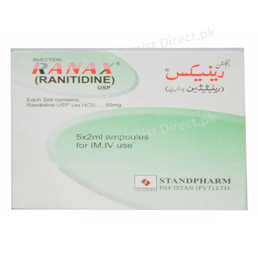 Ranax 50mg Injection Standpharm Pvt Ltd Anti Ulcerant Ranitidine