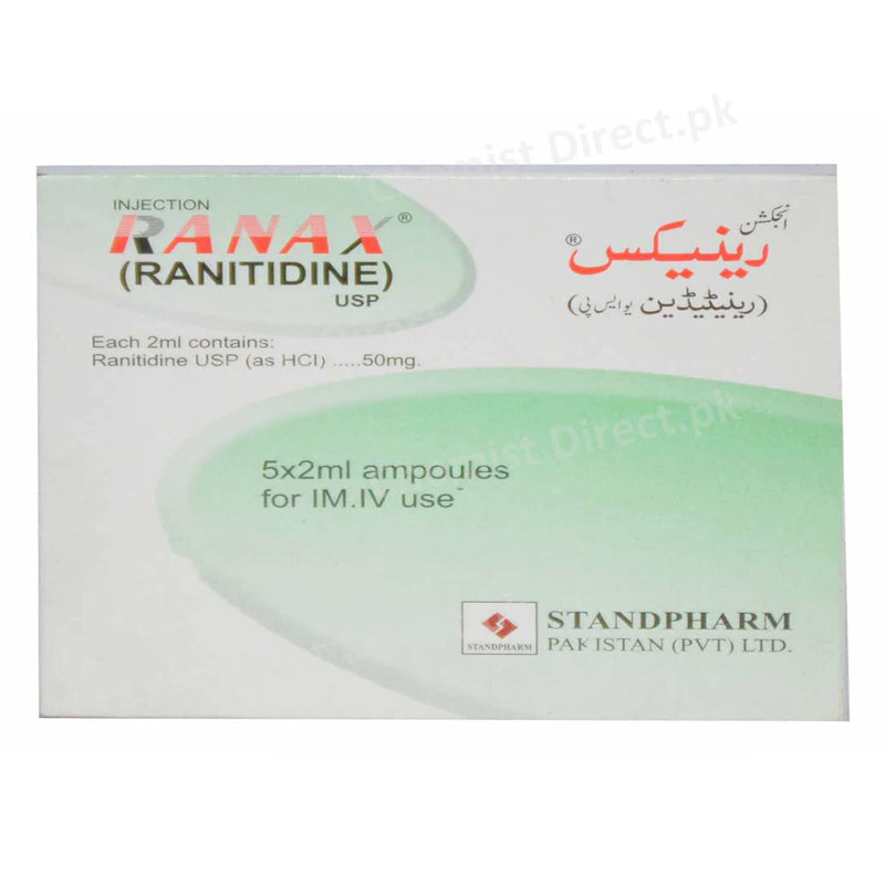 Ranax 50mg Injection Standpharm Pvt Ltd Anti Ulcerant Ranitidine