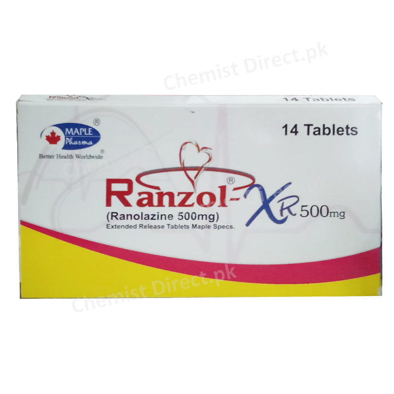 Ranzol XR 500mg Tablet Maple Pharmaceutical Pvt Ltd Anti Anginal Ranolazine