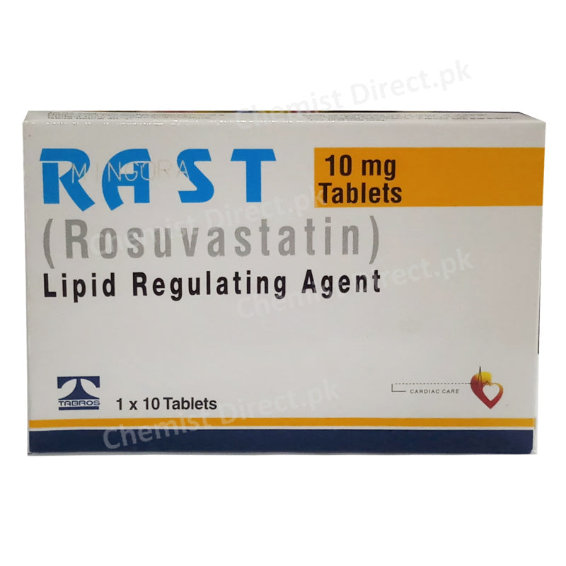 Rast 10mg Tablet Tabros Pharma Pvt Ltd Statins Rosuvastatin