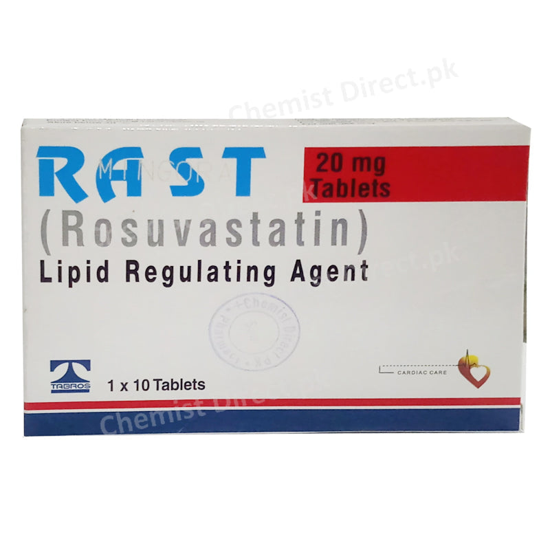 Rast 20mg Tablet Tabros Pharma Pvt Ltd Statins Rosuvastatin