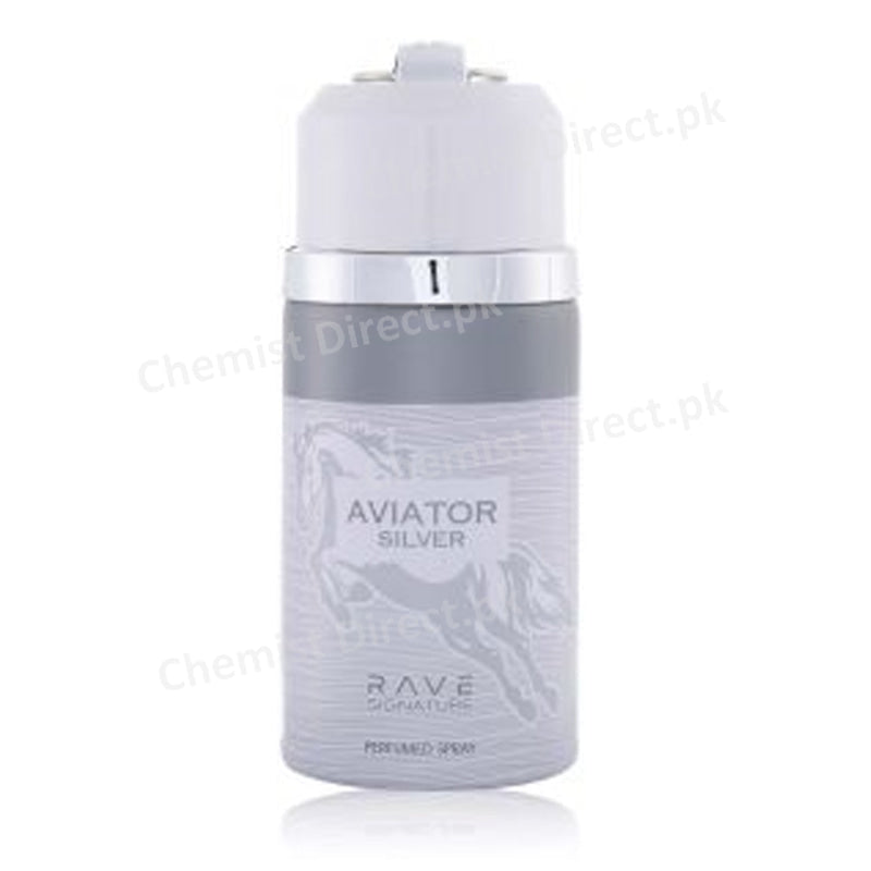 Rave Aviator Silver Perfumed Body Spray For Men 250 Ml Personal Care