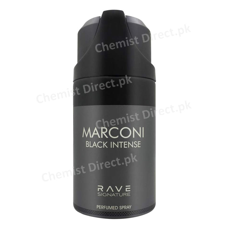Rave Marconi Black Intense Body Spray 250Ml Personal Care
