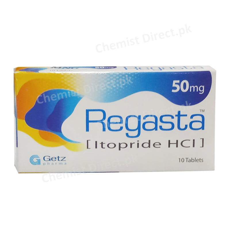 Regasta 50mg Tablet Getz Pharmaceuticals Itopride Gastroprokinetics