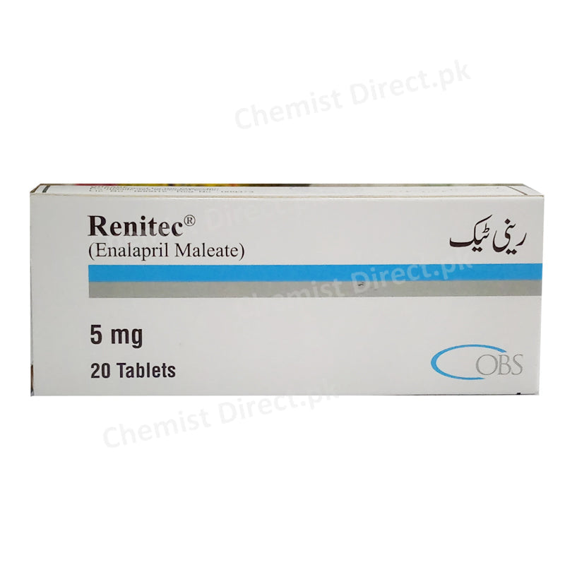 Renitec 5mg Tablet OBS Pharma Anti-Hypertensive Enalapril Maleate.