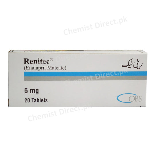 Renitec 5mg Tablet OBS Pharma Anti-Hypertensive Enalapril Maleate.