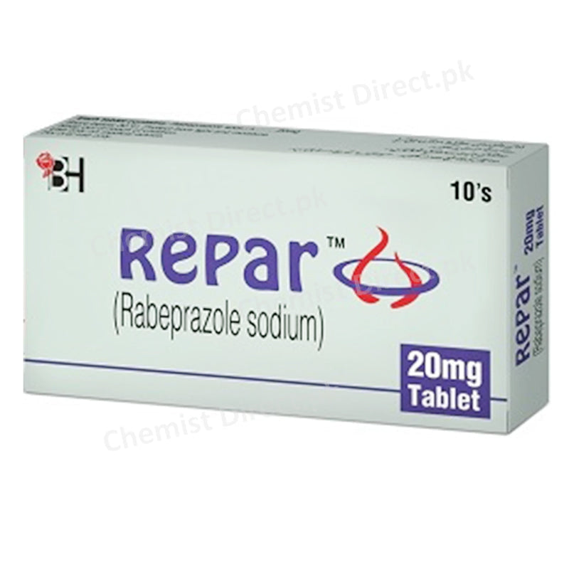 Repar 20mg Tablet Barrett Hodgson Pakistan Pvt Ltd Anti Ulcerant Rabeprazole Sodium