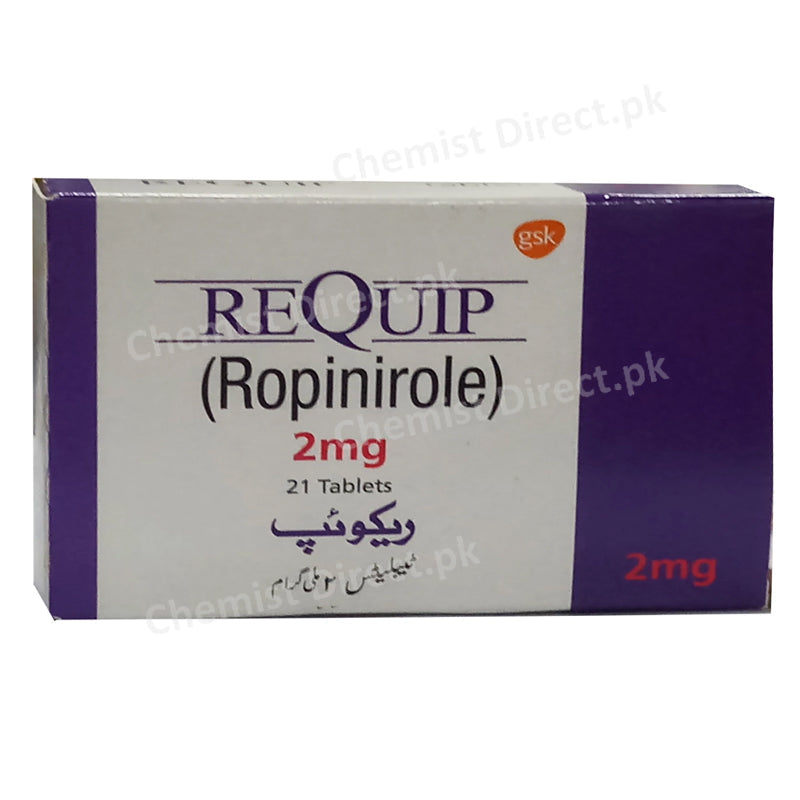 Requip Tablet 2mg Glaxosmithkline Pakistan Limited Anti Parkinsonism Ropinirole