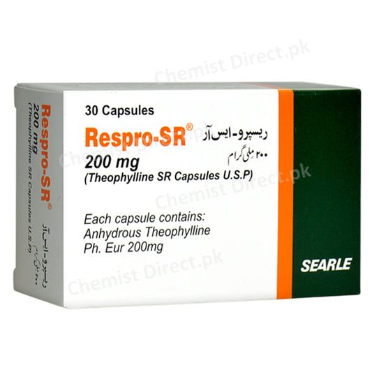  Respro Sr 200mg Capsule Searle Pakistan Xanthines Theophylline