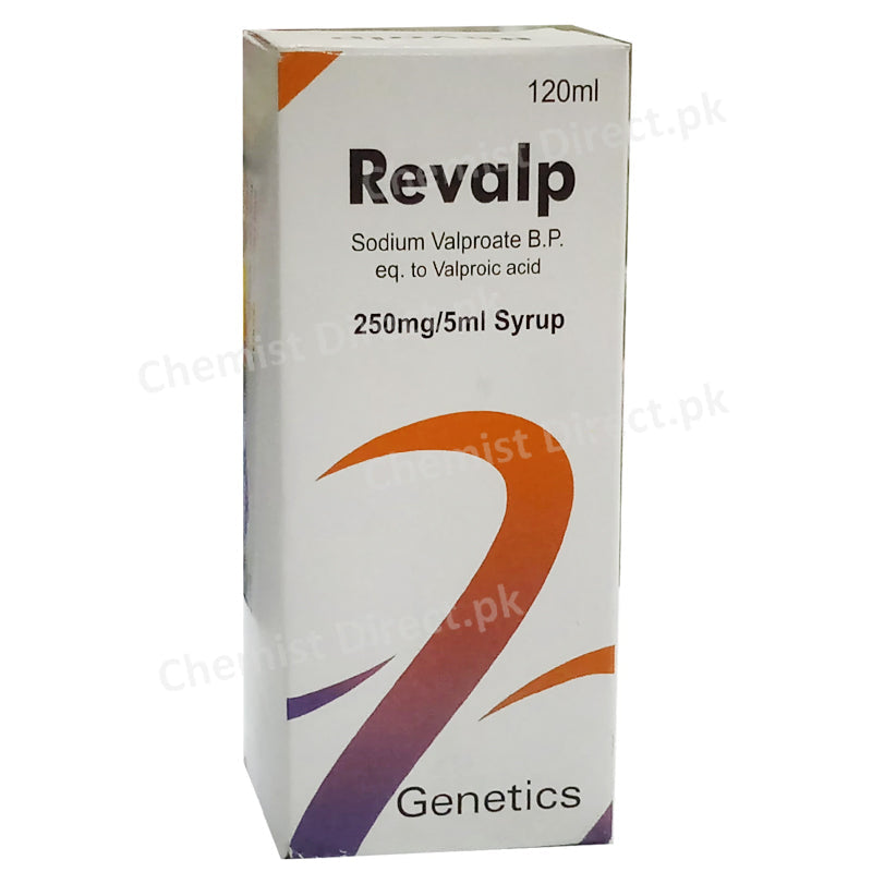 Revalp 120ml Syrup Genetics Pharmaceuticals Anti Epileptic Sod Valproate