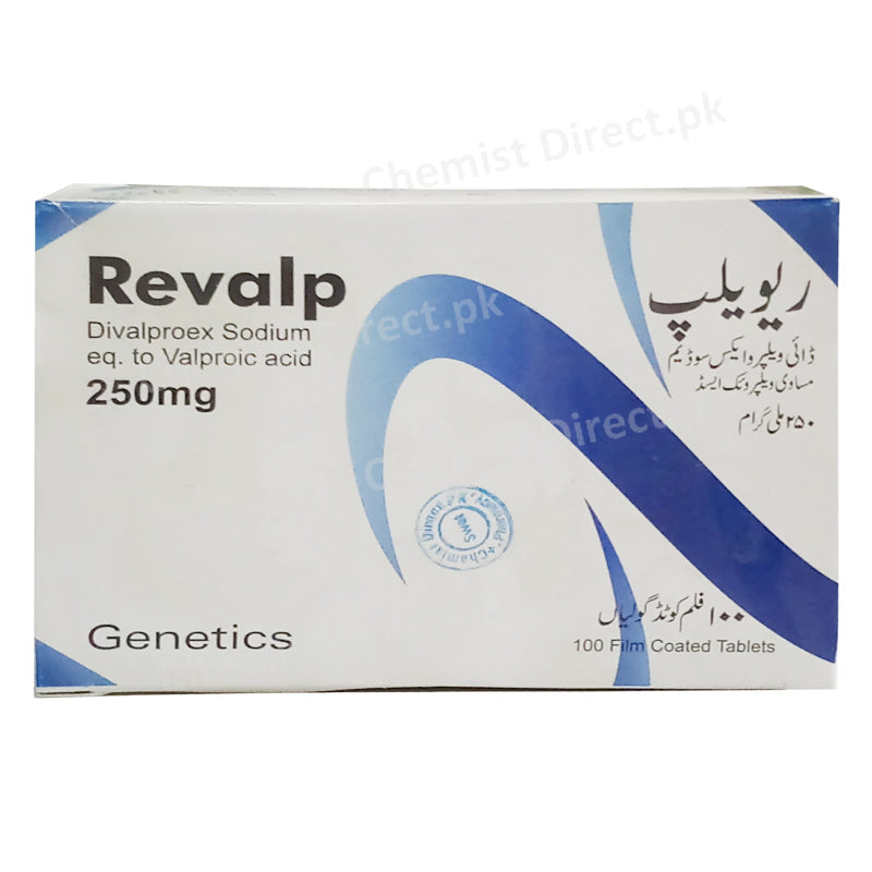 Revalp 250mg Tablet Genetics Pharmaceuticals Anti Epileptic Divalproex Sodium