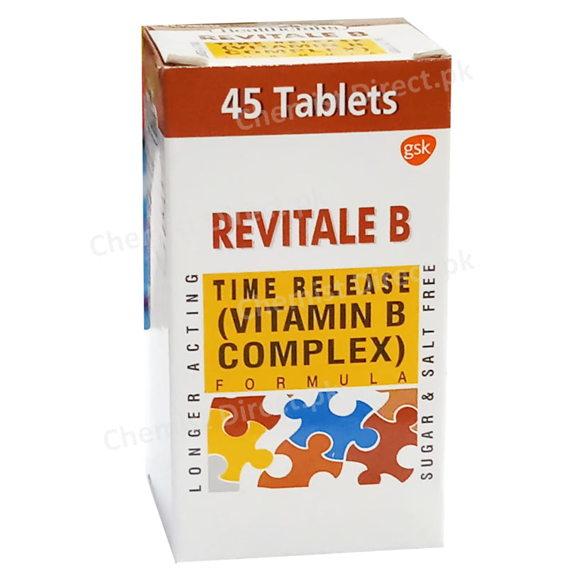 Revitale B Tablet Glaxosmithkline Pakistan Limited Vitamins Supplement Nicotinic Acid 36mg Vitamin B2 3.2mg