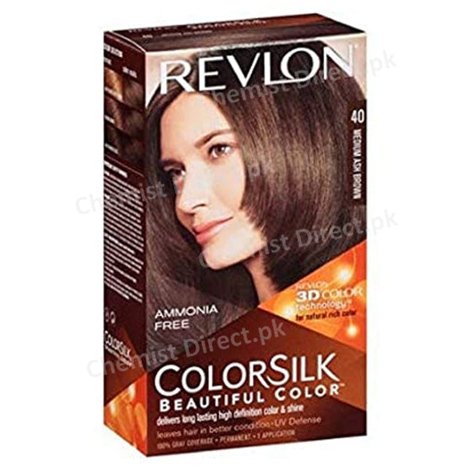 Revlon Color Silk 40 Medium Ash Brown Hair Personal Care