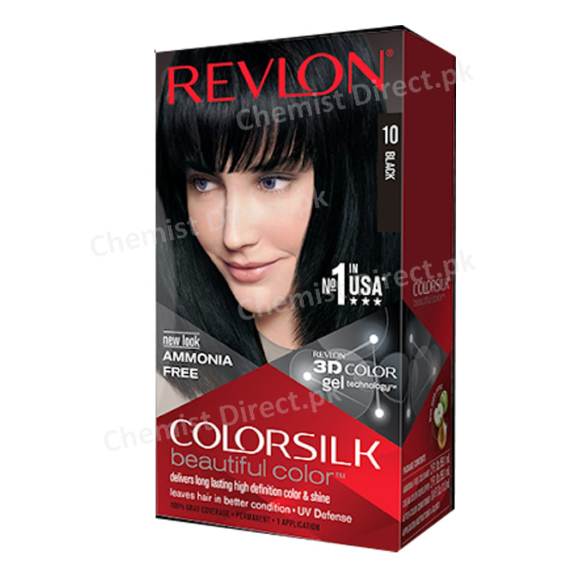Revlon Colorsilk Beautiful Color Ammonia Free Hair Black 10 Personal Care