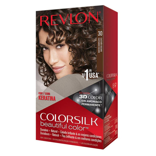 Revlon Colorsilk Beautiful Color Permanent Hair 3D Technology Ammonia Free Dark Brown 30 Personal
