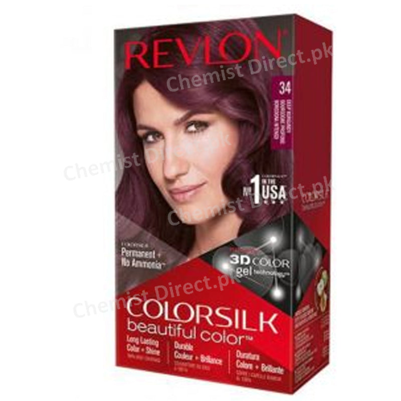 Revlon Colorsilk Beautiful Color Permanent Hair Dye With Keratin 100% Gray Coverage Ammonia Free 34
