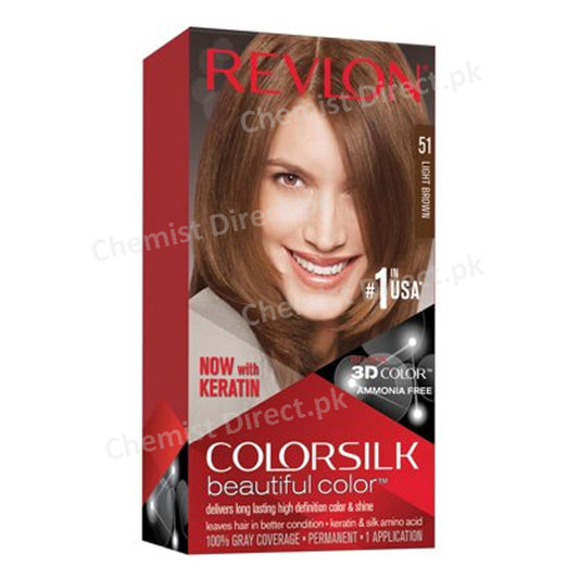 Revlon Colorsilk Hair Color Light Brown #51 Personal Care