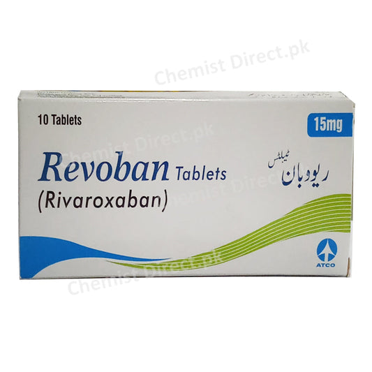 Revoban 15mg Tablet Anti Coagulant Rivaroxaban Strength