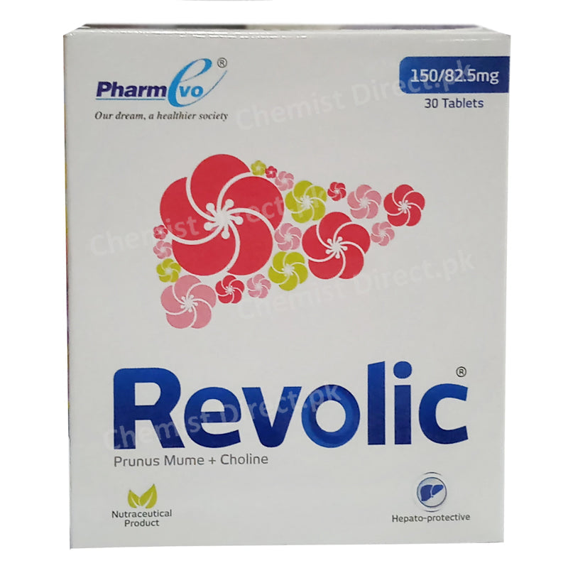 Revolic 150 82.5mg Tablet Pharm Evo Pvt Ltd Herbal Products Prunus Mume Extract 150mg CholineL Bitartrate-82.5mg