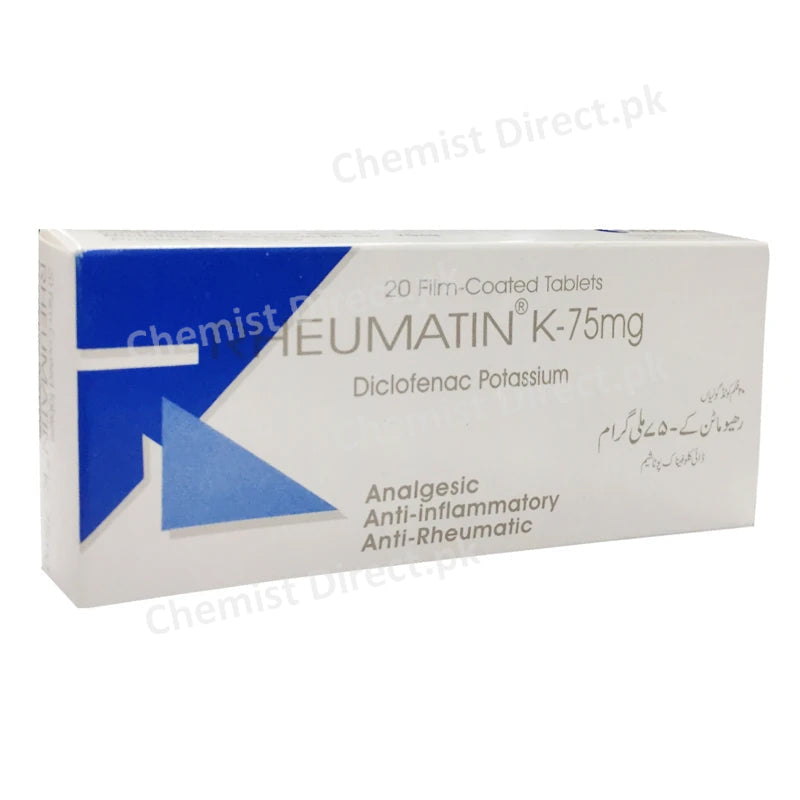 Rheumatin K 75mg Tablet SizaInternational Pvt Ltd Nsaid Diclofenac Sodium