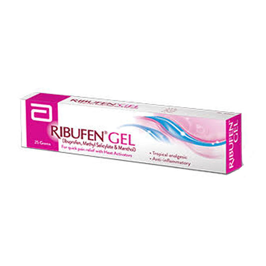 Ribufen Gel 25gm Ibuprofen Menthol Methyl Salicylate Abbott Pharma