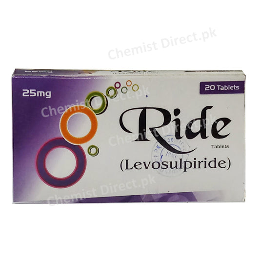 Ride 25mg Tablet Levosulpiride Shazal's Pharma