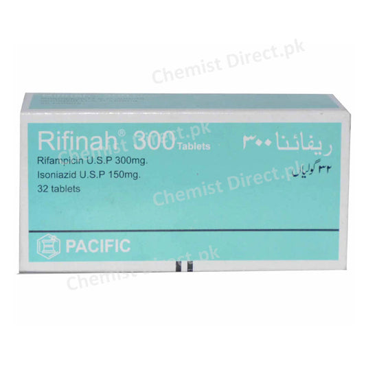 Rifinah 300mg Tablet Anti-Tubercular Rifampicin 300mg, Isoniazid 150mg Pacific Pharma