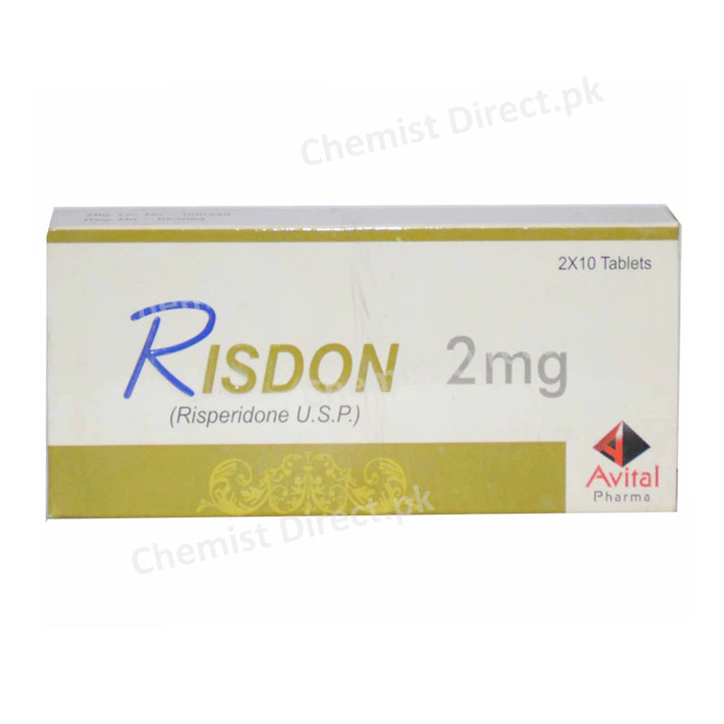 Risdon 2mg Tablet Avital Pharma Risperidone U.S.P