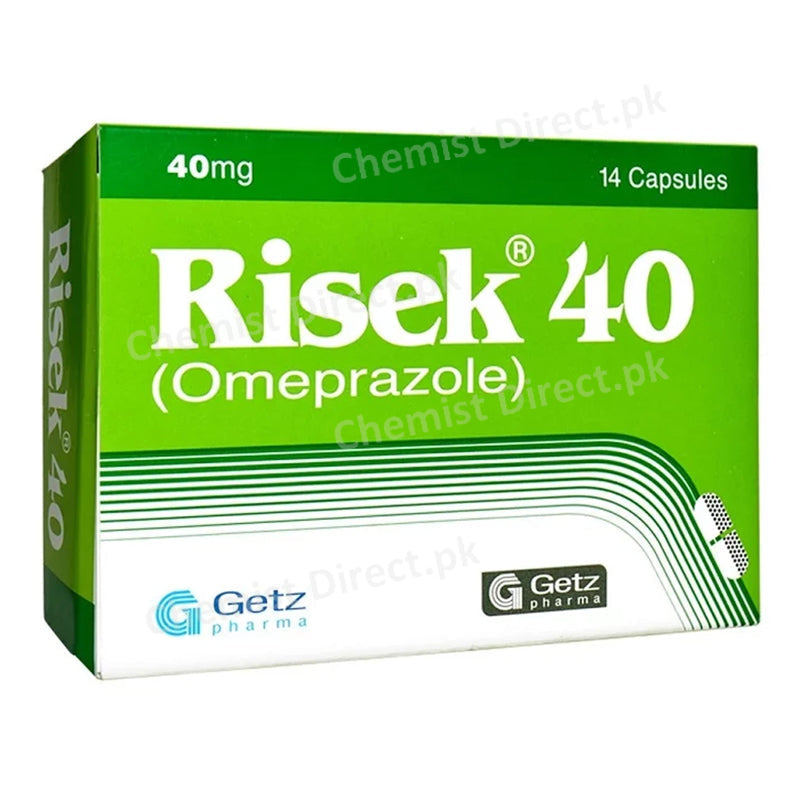 Risek 40mg Capsule Getz Pharma Pakistan_Pvt_Ltd Anti Ulcerant Omeprazole