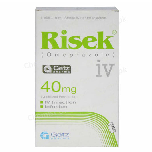 Risek 40mg Infusion Getz Pharma Pakistan Pvt Ltd Anti Ulcerant Omeprazole