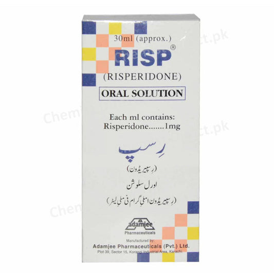 Risp 30ml Syrup Adamjee Pharma Services Psychosis Risperidone