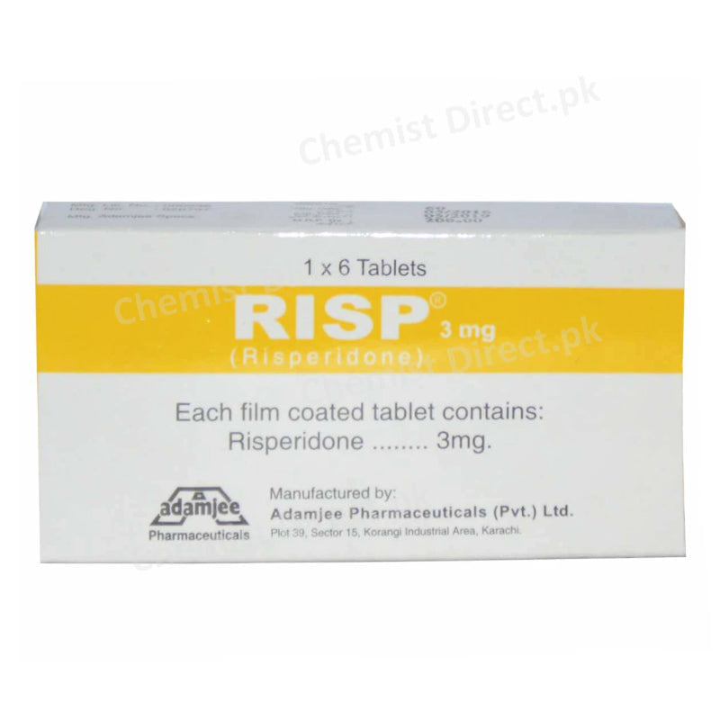 Risp 3mg Tablet Adamjee Pharma Services Psychosis Risperidone