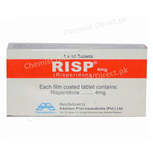 Risp 4mgTablet Adamjee Pharma Services Psychosis Risperidone