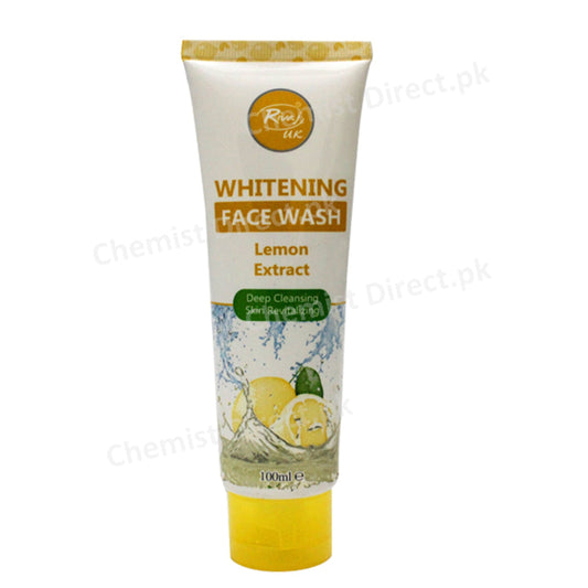 Rivaj Uk Lemon Extract Whitening Face Wash 100Ml Personal Care