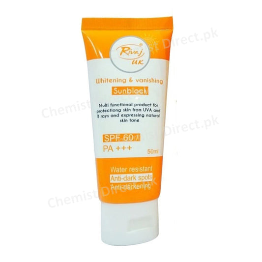 Rivaj Uk Sun Block Spf 60 - 50Ml Personal Care