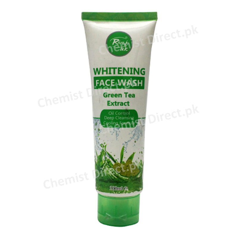Rivaj Uk Whitening Face Wash Green Tea Extract 100Ml Personal Care