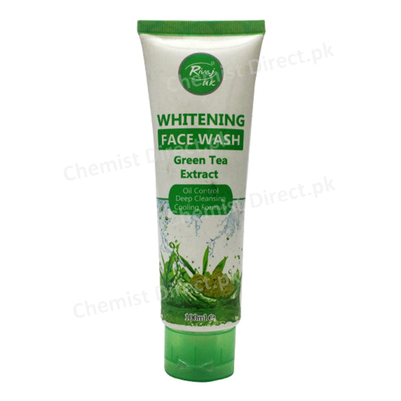 Rivaj Uk Whitening Face Wash Green Tea Extract 100Ml Personal Care