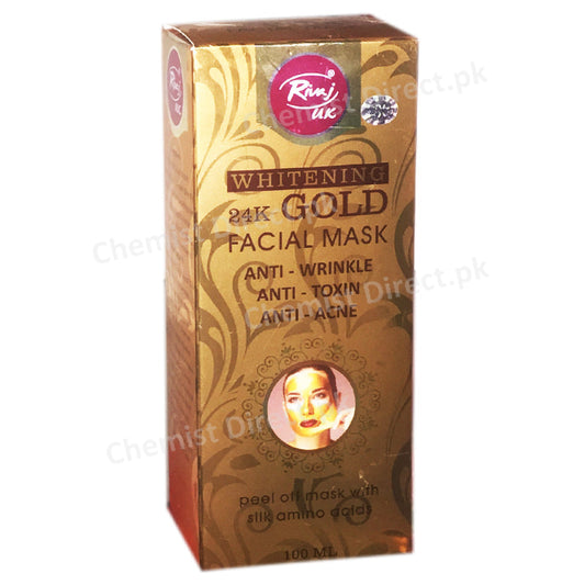 Rivaj Uk Whitening Gold Facial Mask 100Ml Personal Care