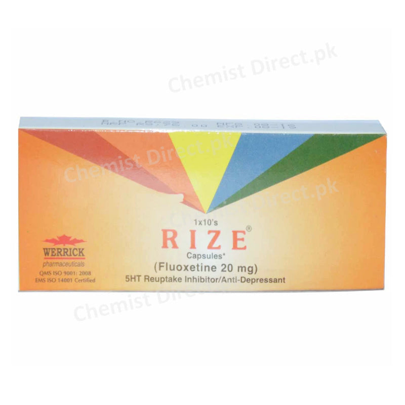 Rize 20mg Capsule Werrick Pharmaceuticals Anti Depressant Fluoxetine