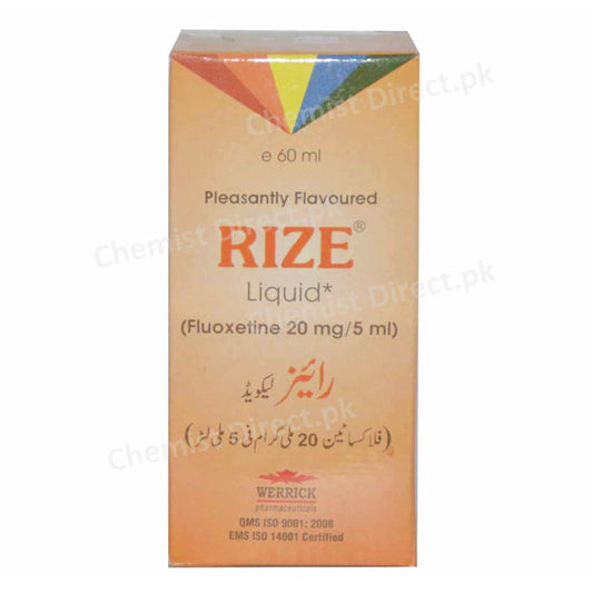 Rize liquid 60ml Werrick Pharmaceuticals Anti Depressant Fluoxetine