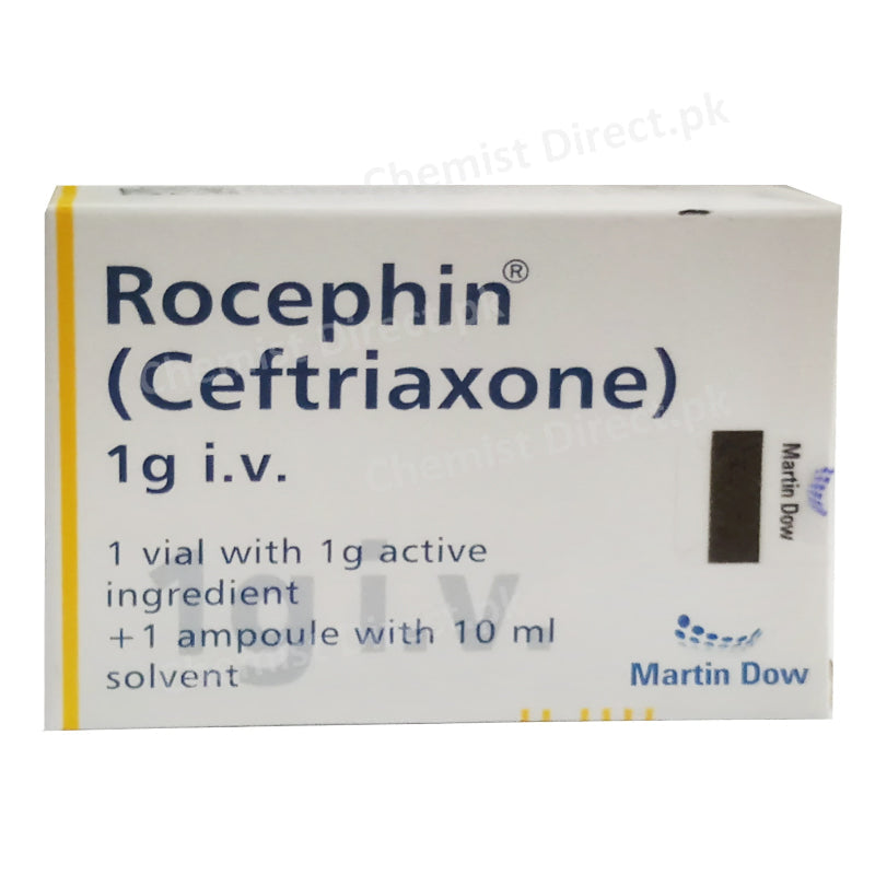 Rocephin 1G I.V Injection Ceftriaxone Antibiotic Martin Dow Pharma