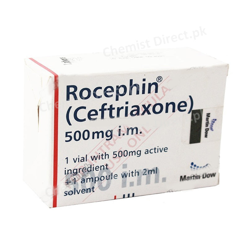 Rocephin 500mg I.M Injection Ceftriaxone Antibiotic Martin Dow Pharma