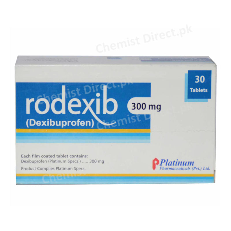 Rodexib 300mg Tablet Dexibuprofen Nsaid Platinum Pharma