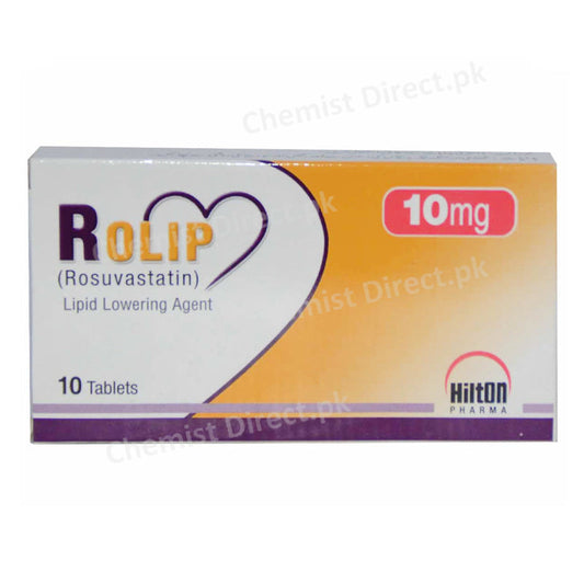 Rolip 10mg Tablet Hilton Pharma Rosuvastatin Statins