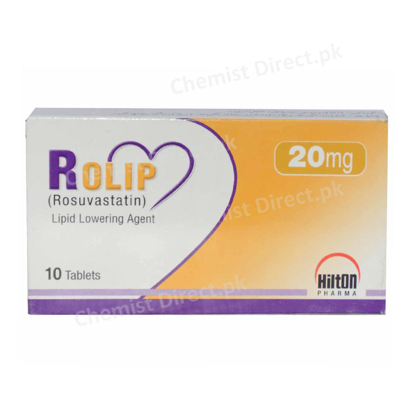 Rolip 20mg Tablet Hilton Pharma Rosuvastatin Statins
